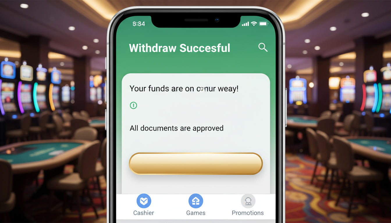 Cyfrowy interfejs kasyna z procesem szybkiej wypłaty